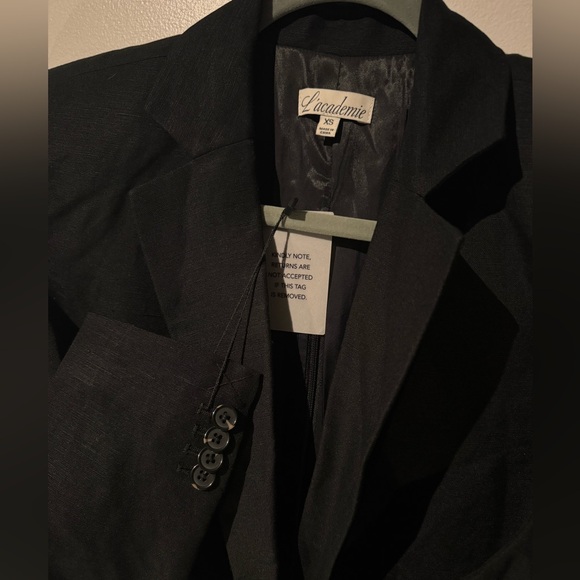 NWOT L'Academie Emmy Blazer in Black Size XS - Picture 7 of 7